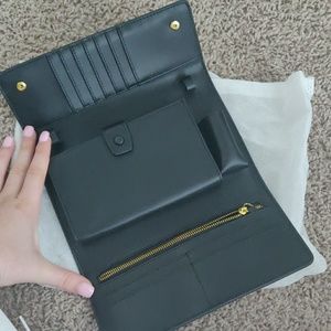 Black Flap Wallet Purse